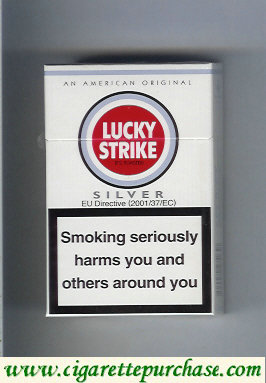 Lucky Strike Silver Lights cigarettes hard box